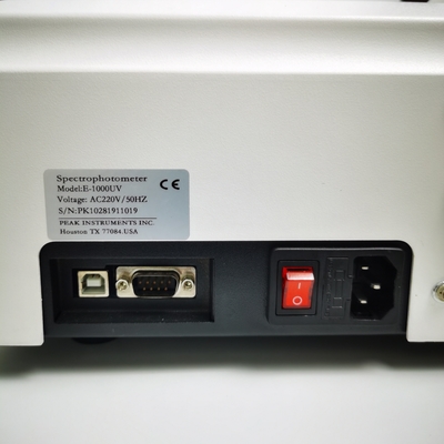 40*70mm Εναλλακτικά φωτισμένη οθόνη LCD 4nm Single Beam Vis Spectrophotometer από Peak Instruments