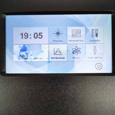 Διαστροφικό φως 360nm LCD χρωματική οθόνη αφής 2nm διπλή ακτίνα UV-Vis φασματοφωτογράφος εστιακό μήκος μηδενικό
